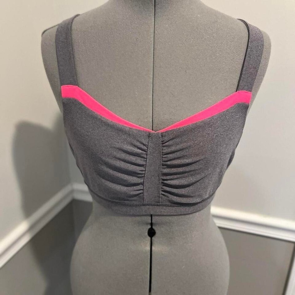 MPG SPORT ACTIVE SPORTS BRA IN GRAY AND PINK size medium